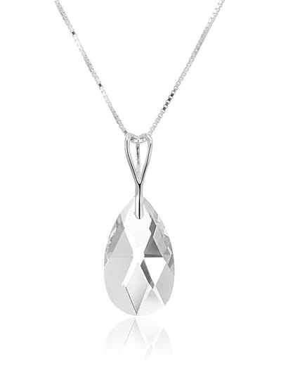 Montebello Ketting Aporum - 925 Zilver Gerhod - Swarovski - 22x13mm - 45cm