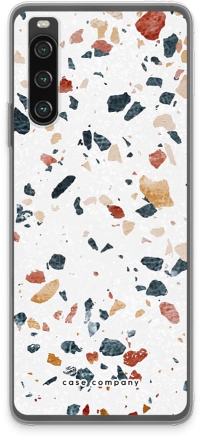 Case Company® - Hoesje geschikt voor Sony Xperia 10 IV hoesje - Terrazzo N°4 - Soft Cover Telefoonhoesje - Bescherming aan alle Kanten en Schermrand