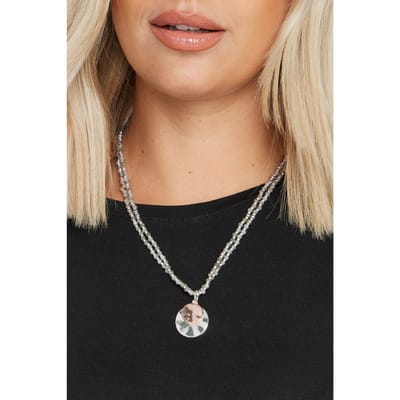 Yours Dubbele Kralenketting Met Ronde Hangers In Zilversize One Size