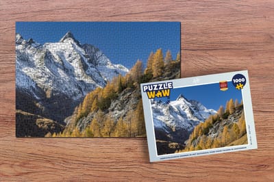 Puzzel Herfstkleurige dennen in het Nationaal park Hohe Tauern in Oostenrijk - Legpuzzel - Puzzel 1000 stukjes volwassenen
