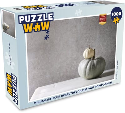 Puzzel Minimalistische herfstdecoratie van pompoenen - Legpuzzel - Puzzel 1000 stukjes volwassenen
