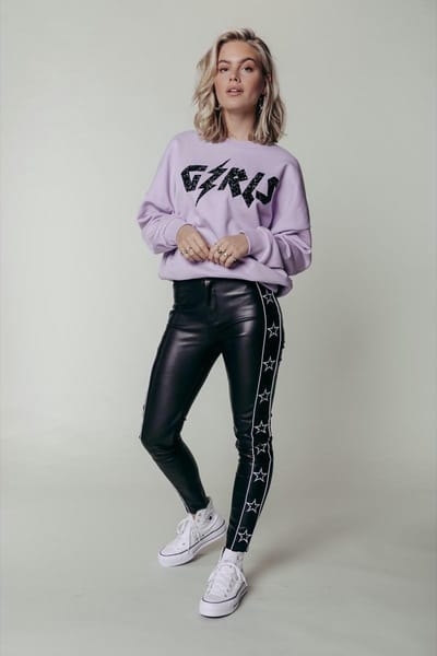 Colourful Rebel Chloe Star Broek Zwart Dames - S