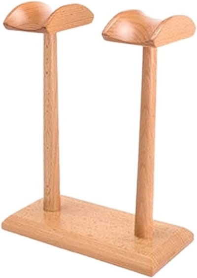 Hoofdtelefoonhouder Dubbel - Koptelefoonstandaard - Bureau Organisatie - Dubbelzijdig Boogontwerp - 22 x 11 cm - Blauw