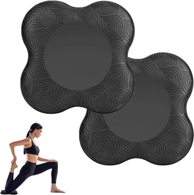 Kniebandage, 2-delig, antislip kniekussen, 20 x 20 cm, bescherming van knieën, ellebogen en polsen voor yoga, pilates, stretching fitness, sportaccessoire ter bescherming