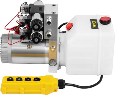VEVOR Hydraulische Pomp 12V Dc 4.5l Dubbele Solenoïde Dubbelwerkende Hydraulische Pomp Zz004234