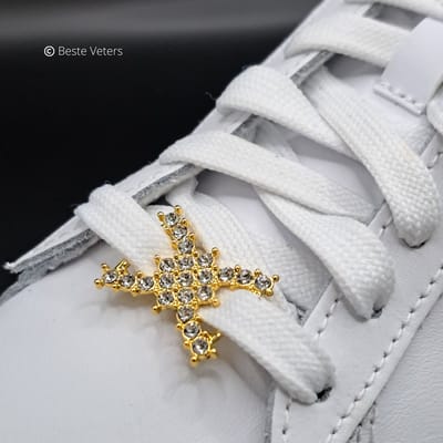 Beste Veters - Schoenaccessoires - Veter gesp - Diamant - Schoen accessoire - Veter gesp goud - Veters goud - Cadeau- Kerst