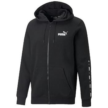 PUMA ESS+ Tape Full-Zip Hoodie FL Heren Trui - Zwart - Maat S