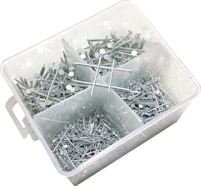 Spijker assortiment platkop gegalvaniseerde draadnagels assortiment spijkers 1090 delig