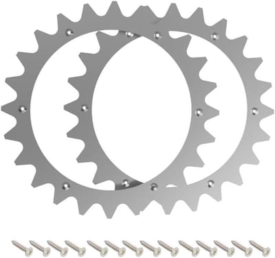 Antislip Spikes - Robotmaaier Grip - Verbeterde Tractie - Stalen Constructie - 257 x 2.5 mm - Zilver