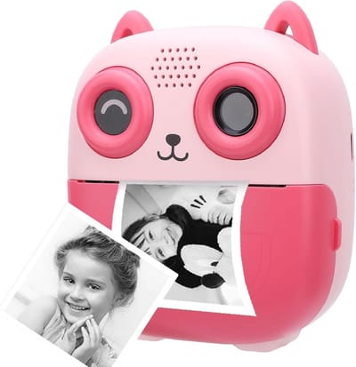 Kinder Camera - Directe Print Camera - Herinneringen Vastleggen - Inclusief Printpapier - 48MP - Roze