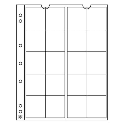 Leuchtturm - Numis - Bladen (4 rings) voor munten - 5 stuks - NUMIS 34