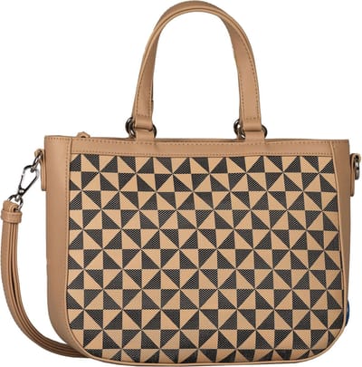 Gabor Schoudertas Meria Zip Shopper Printed Black Taupe