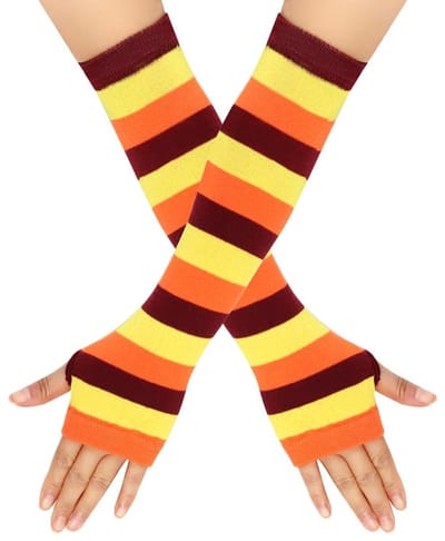 Dailygoods- Vingerloze Handschoenen - Lange Vingerloze Armwarmers - Winter - Dames - Polyester - 31 cm Lang