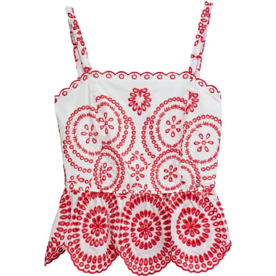 Dames top in Engelse borduurkwaliteit Salsa Jeans