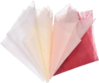 Koreaans katoenen inpakpapier voor bloemen - waterdicht geschenkpapier, ideaal voor boeketten en creatieve verpakkingen (30 x 30 cm, rood+roze+beige+wit)