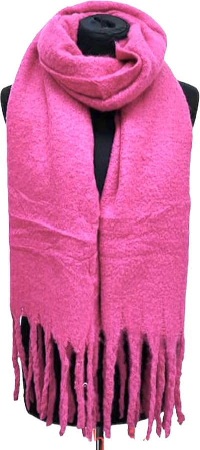 Warme Sjaal - Dikke Kwaliteit - Fuchsia - 220 x 50 cm (88512322#)