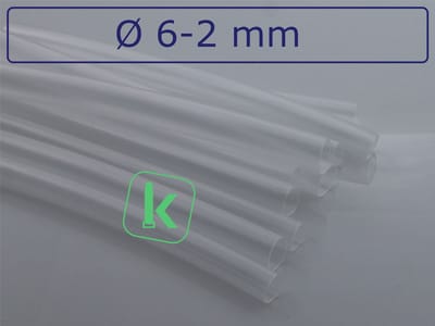 PRO-TIE® - Krimpkous met Lijm 6-2 mm Transparant Dunwandig krimpverhouding 3:1 (Stuk 1,22 meter) - PRO-TIE