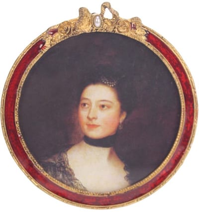 AL - Ronde Fotolijst - 9 x 9 cm - Rood / Goud