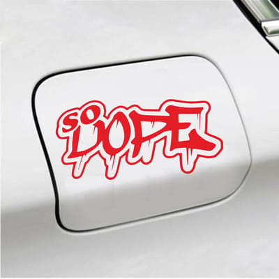 Bumpersticker - So Dope - 8,2 X 15 - Rood