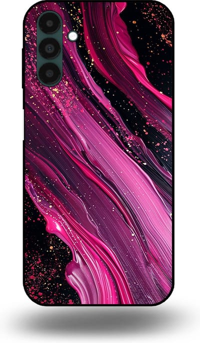 Smartphonica Telefoonhoesje geschikt voor Samsung Galaxy A04s met marmer opdruk - TPU backcover case marble design - Paars Roze geschikt voor Samsung Galaxy A04s