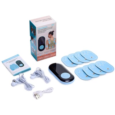 6 Modi TENS Elektrische Spierstimulator Dubbele Kanalen EMS NMES Verstelbare Volledige Lichaamsmassage Voor Rug Taille Knie blauw