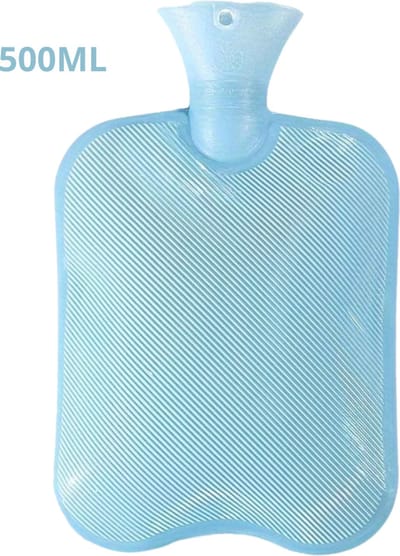 Nivard Warmwaterzak - Warmtekussen - Warmwaterkruik - Warmtekruik - Knuffel - Kruik - Bag - Met Hoes - Blauw - 500ML