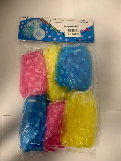 Douchemuts, 6 Verschillende Kleuren