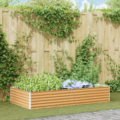 vidaXL - Verhoogde - plantenbak - Lichtbruin - 195 - x - 100 - x - 36 - cm