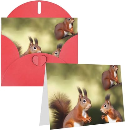 Wenskaarten met envelop - Bedankkaart notitiekaarten - Feestelijke groeten - Dubbelzijdige parelmoer afwerking - 10 x 15 cm - Rood