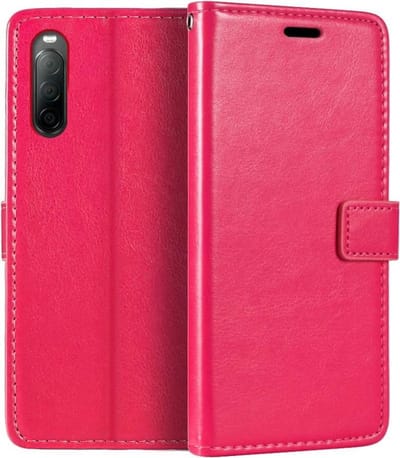 Bookcase Geschikt voor: Sony Xperia 10 III - Roze - portemonee hoesje