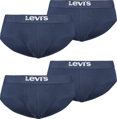 BOXERS 4-pack Levi's effen basis herenslips, gemaakt van biologisch katoen