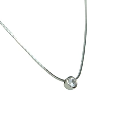 Contemporary Diamond Pendant White Gold