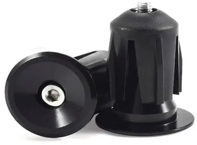 2 Stuks - Zwarte Aluminium Stuurdoppen - End Caps Racefiets & MTB - Voor stuur Ø20mm / Ø22mm- Sturen - Fiets - Einddoppen - Fietsstuur