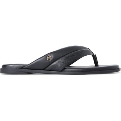 Tommy Hilfiger Elevated Toe Post Flat Sandals Black Größe: 36 | Sandalen Outlet | Damen | Schwarz