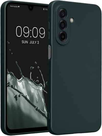 kwmobile metallic telefoonhoesje van TPU - geschikt voor Samsung Galaxy A17 4G / 5G - Flexible case voor smartphone - In metallic petrol