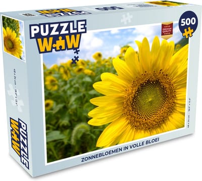 Puzzel Zonnebloemen in volle bloei - Legpuzzel - Puzzel 500 stukjes