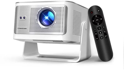 Golaro Beamer - Projector - Mini Beamer - Mini Projector - Draagbare Beamer 8K - Voice Control - Wifi - Wit - Afstandsbediening