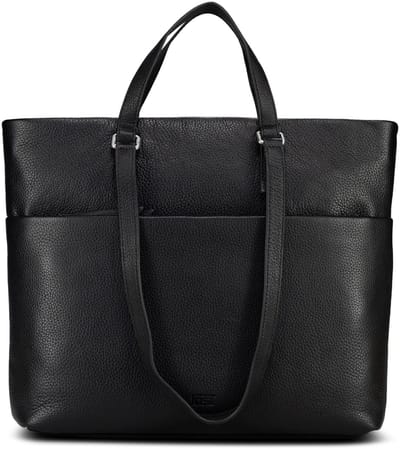JOST Leren business tas shopper met laptopvak Vika Business Shopper Black zwart