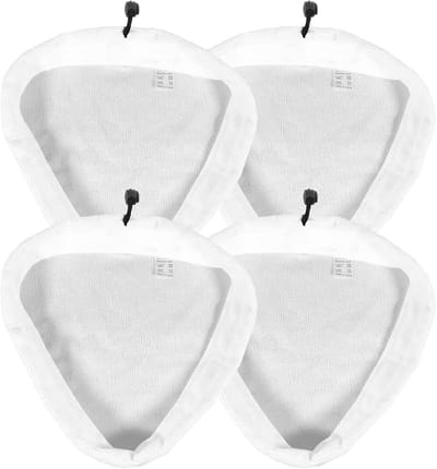 Stoomreiniger Doppen - Microvezel Pads - Grondig Reinigen - Wasbaar Materiaal - 30x24cm - Wit