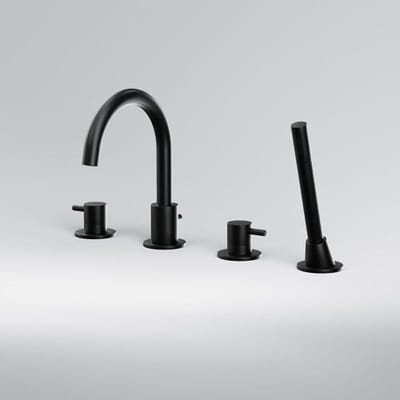 Steinberg 100 - Badrand combinatie, 4-gats installatie, mat zwart 100 2400 S