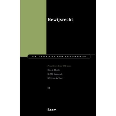 Bewijsrecht - Jonge Var-Reeks - Dries van de Voort