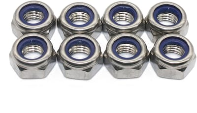 Cosensi - Fuse nuts - Stopmoeren - Roestvrij staal - M16 - 5 Stuks - Hoogwaardige borgmoeren - Geschikt voor A2-70 schroeven