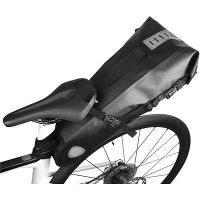 Sacoche de selle de vélo Imperméable Sac de selle arrière de vélo Grande capacité 10L avec cadre pour le VTT et la route