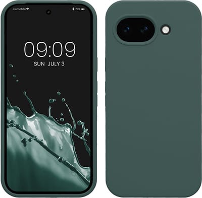 kwmobile telefoonhoesje geschikt voor Google Pixel 10a - Hoesje met siliconen coating - Smartphone case in blauwgroen