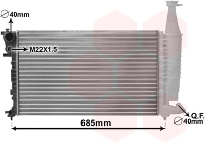 Van Wezel - RADIATOR VOOR CITROEN BERLINGO 1996-2002 0000133008