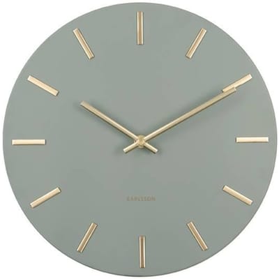 Karlsson Wandklok Charm - Jungle Groen/Goud - Ø30cm - Wandklok Scandinavisch