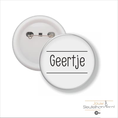 Button Met Speld 58 MM - Geertje