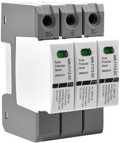 Dailygoods - Overspanningsbeveiliging - DC-overspanning - Brandbestendig - 1000VDC - Bescherming tegen tijdelijke overspanningen - Geschikt voor PV-sy...