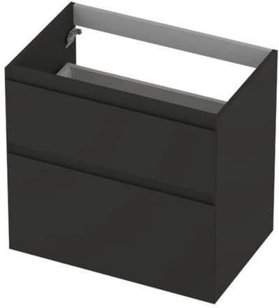 INK - Onderkast 2 Laden Greeploos Gelakt 45gr A-symmetrisch - 700x450x650 Mm - Mat Antraciet