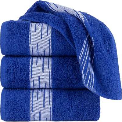 Homéé® Handdoeken Essentials 550g. m² 50x100cm 100% katoen badstof set van 4 stuks royal blauw